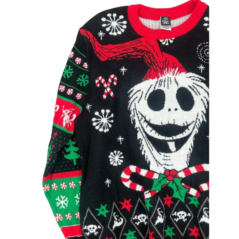 Disney Nightmare Before Christmas Jack Skellington Ugly Christmas Sweater XL